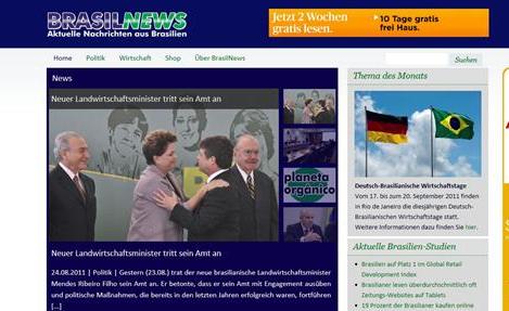 Site divulga notícias sobre o Brasil para alemães
